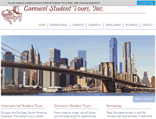 Tablet Screenshot of carousel-tours.com